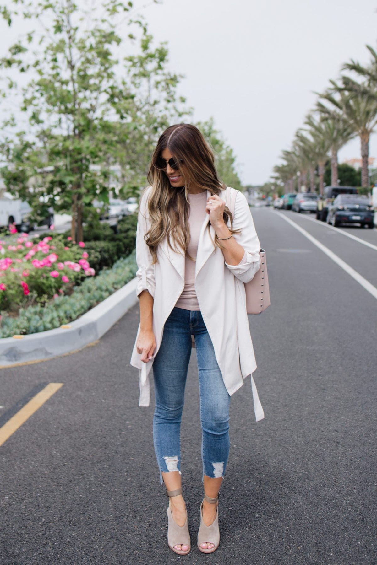 blazer spring outfit for layering