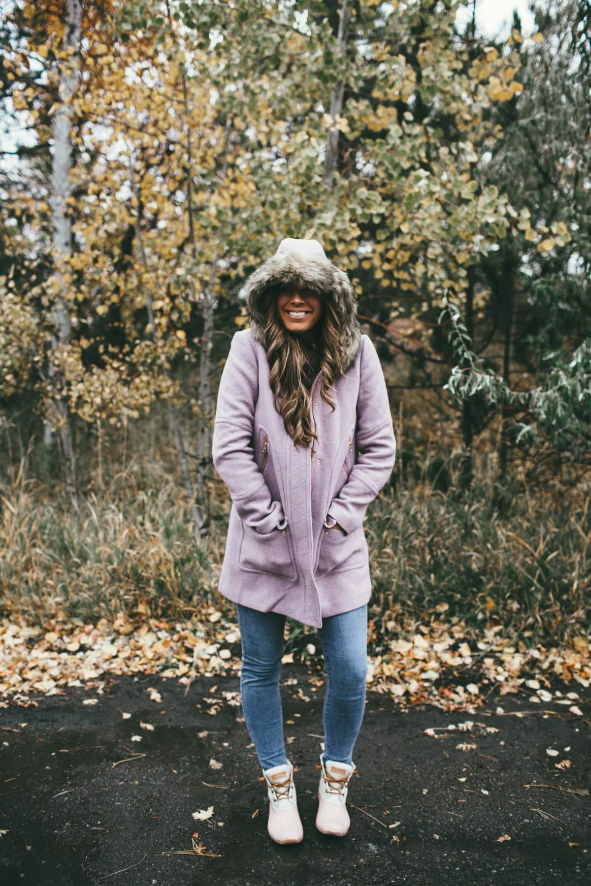 j.crew purple parka