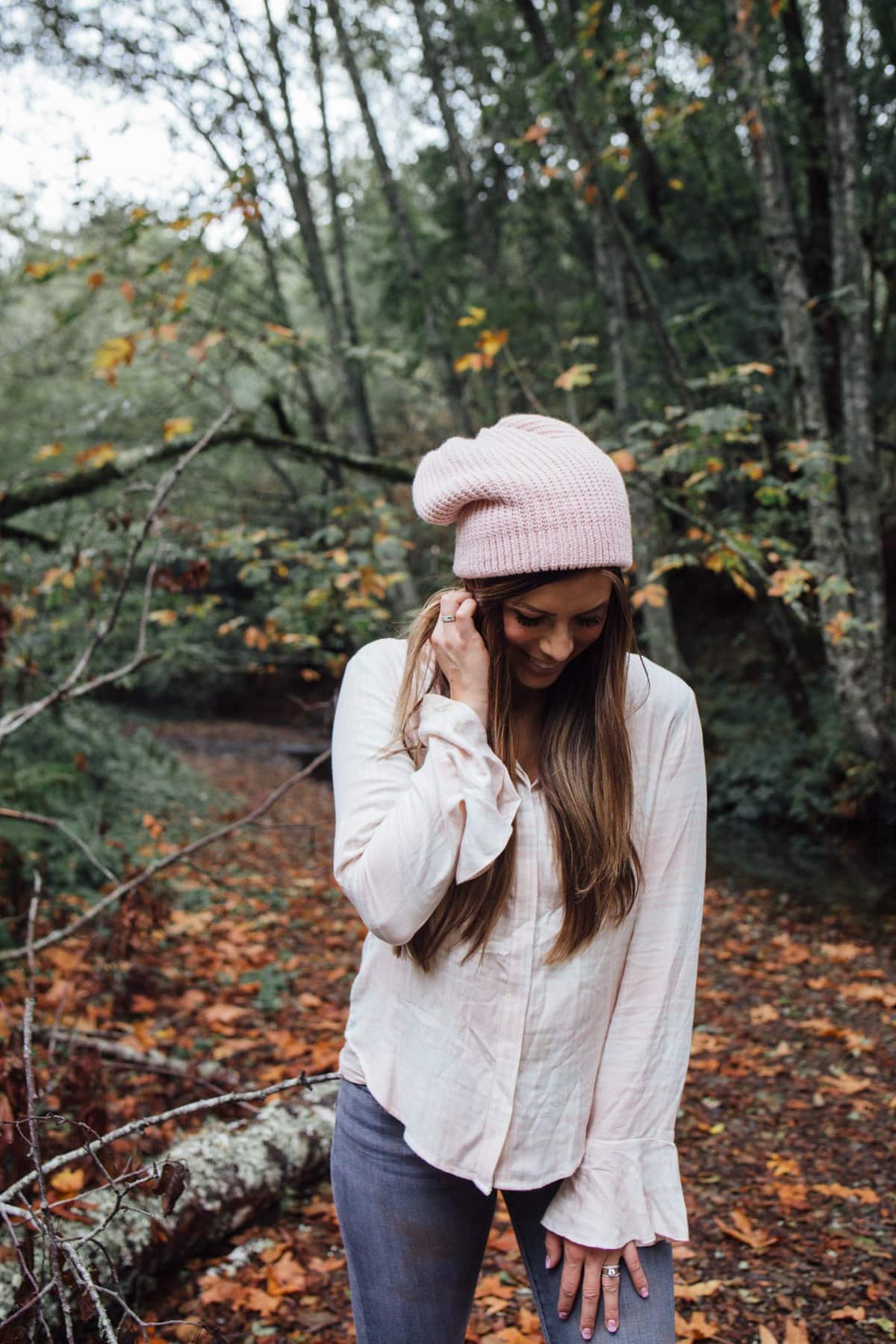 fall outfit slouch beanie