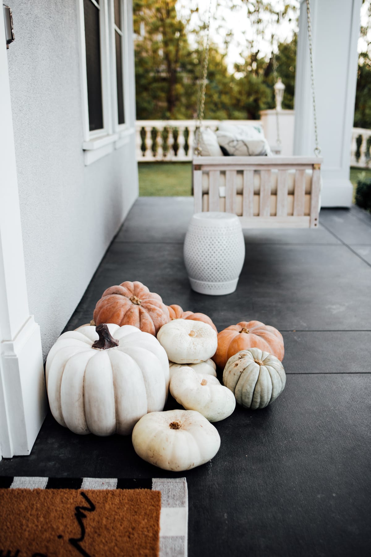 front porch pumpkins