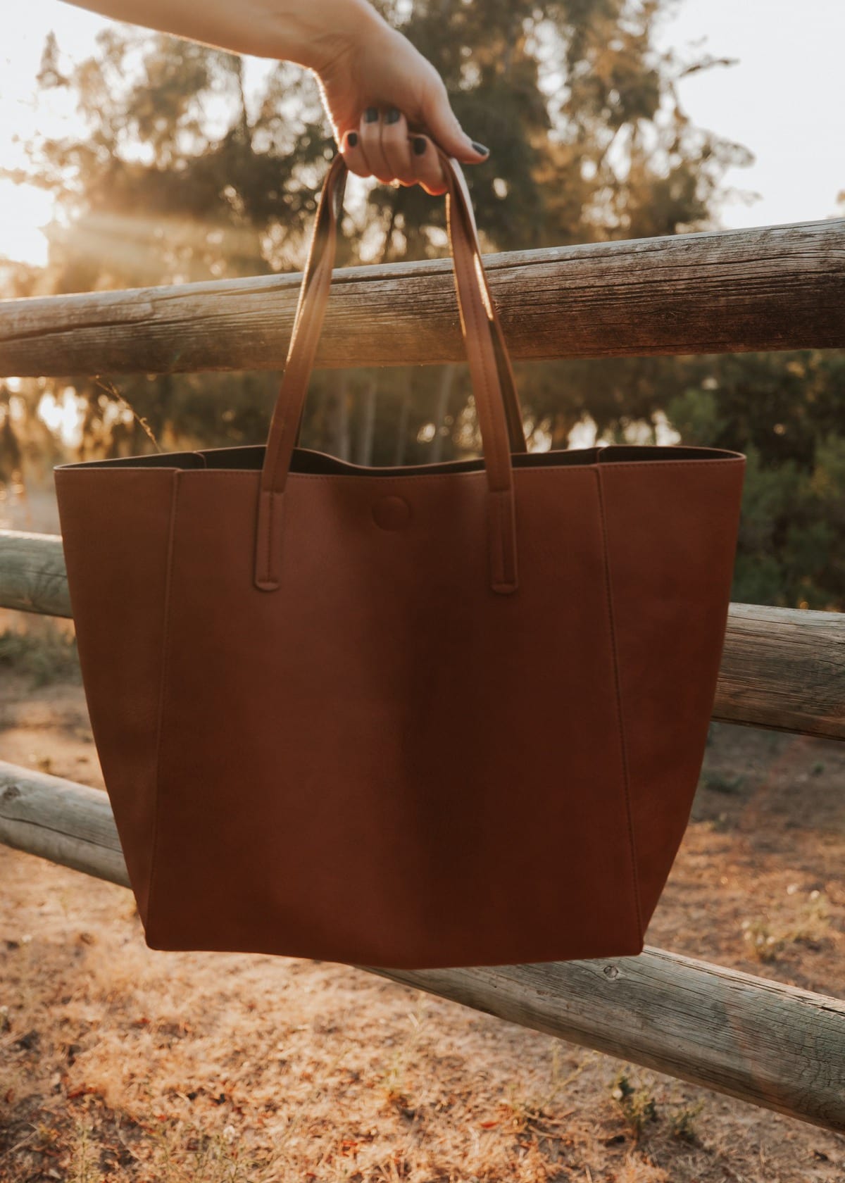 brown tote bag for fall