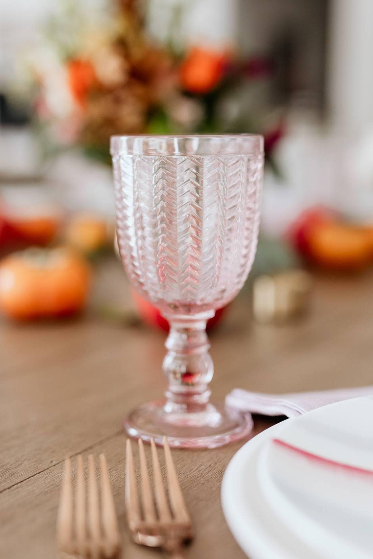 pink vintage wine glasses