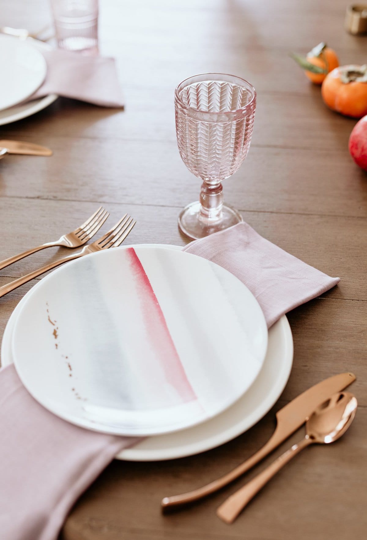 pastel table setting