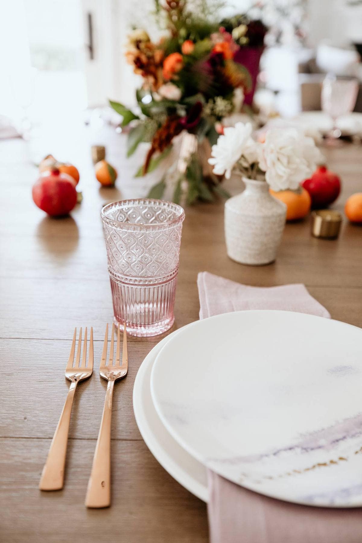 rose gold flatware