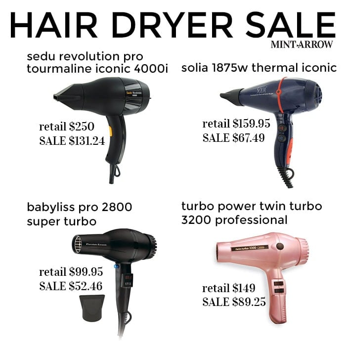 HUGE hair dryer SALE - today only! - Mint Arrow