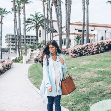 mint trench coat