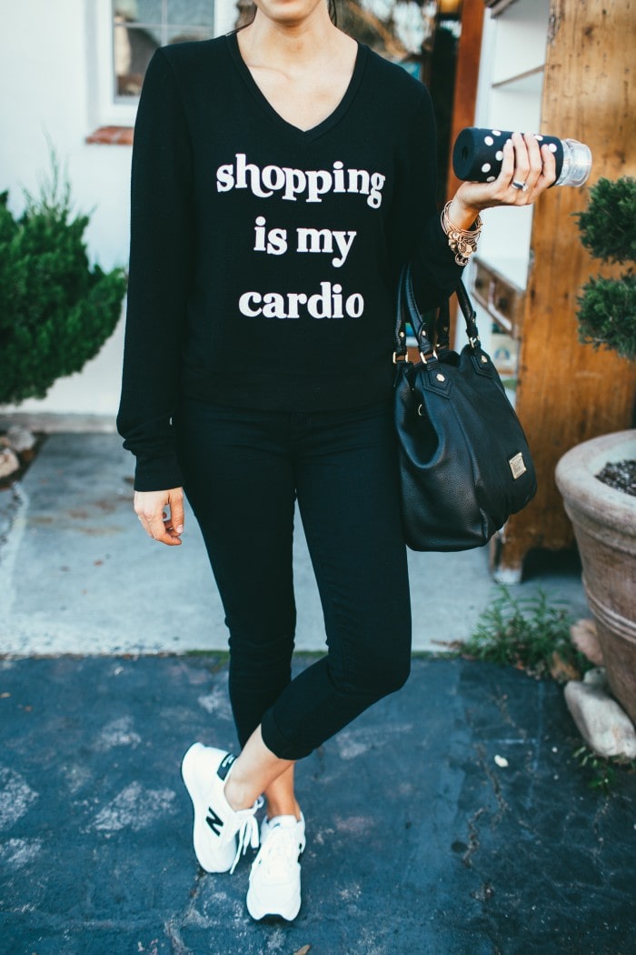 shopping is my cardio wildfox sweatshirt