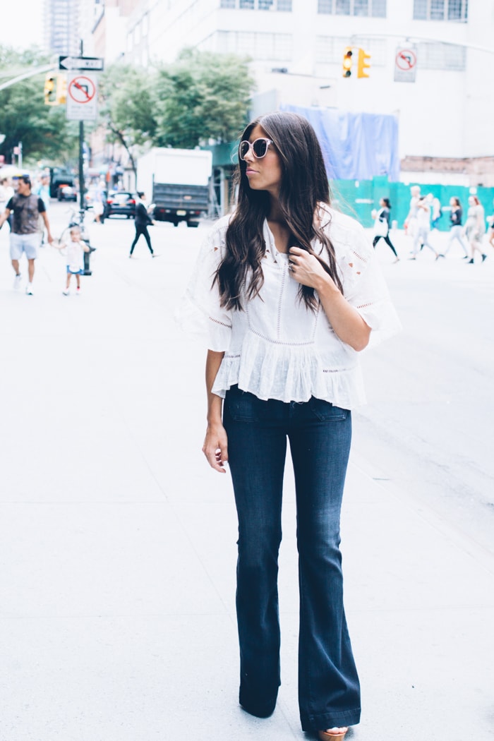 the perfect fall flare jeans