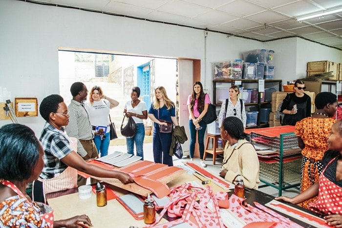 The beautiful factory where Rwandan women hand-make bags and jewelry and accessories for kate spade