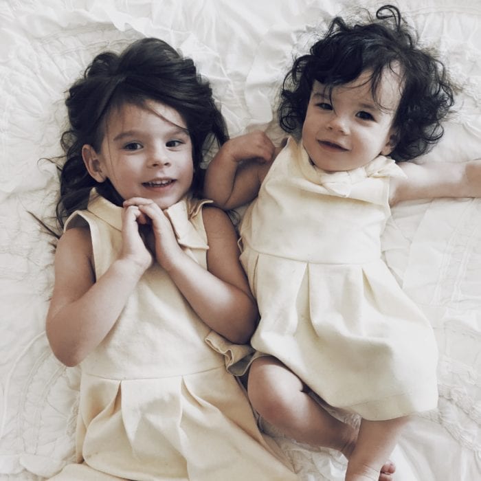 cutest little girls in janie and jack sunday dresses