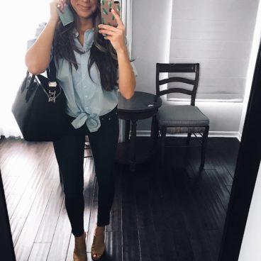 anthro sale blue shirt