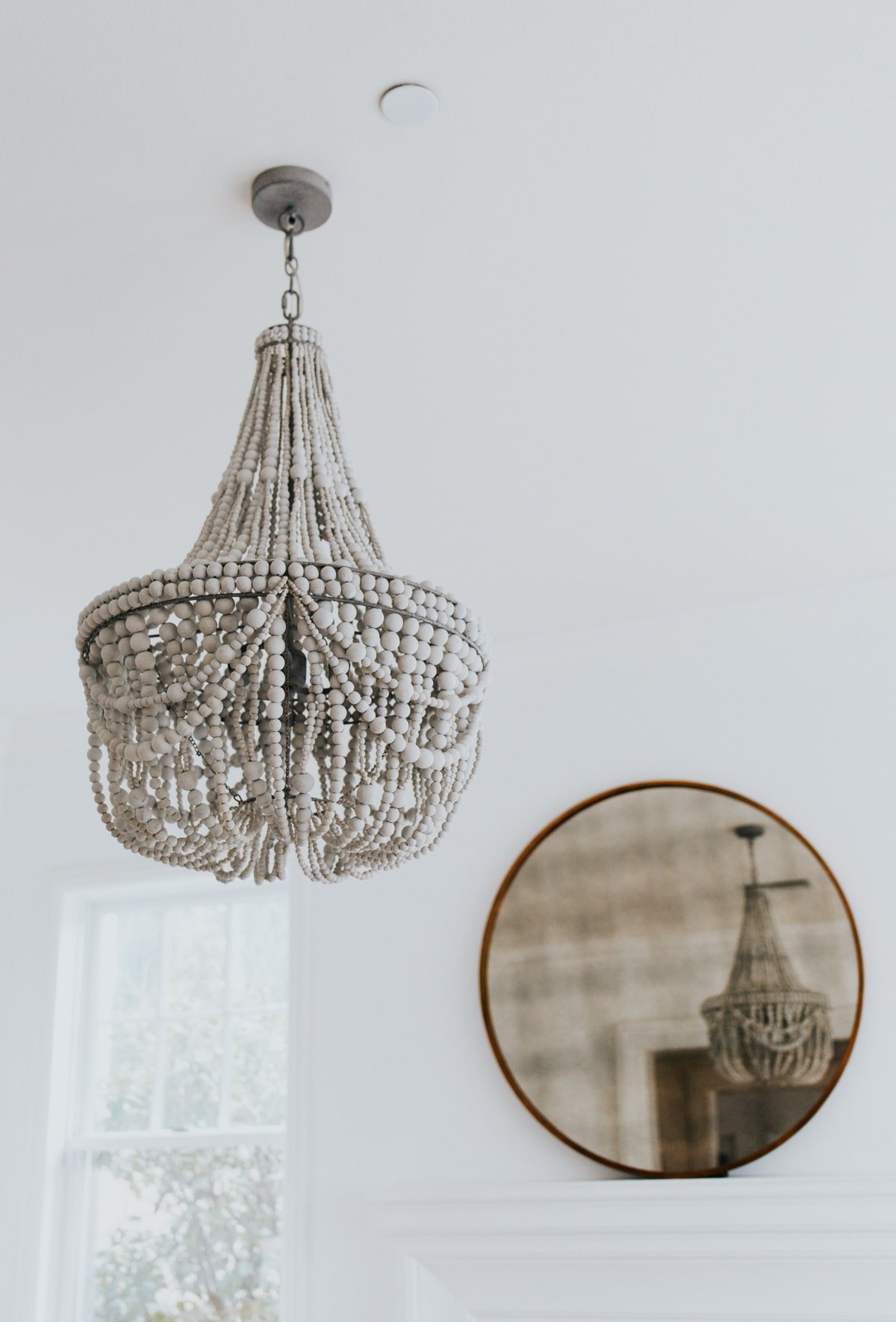 pottery barn beaded chandelier