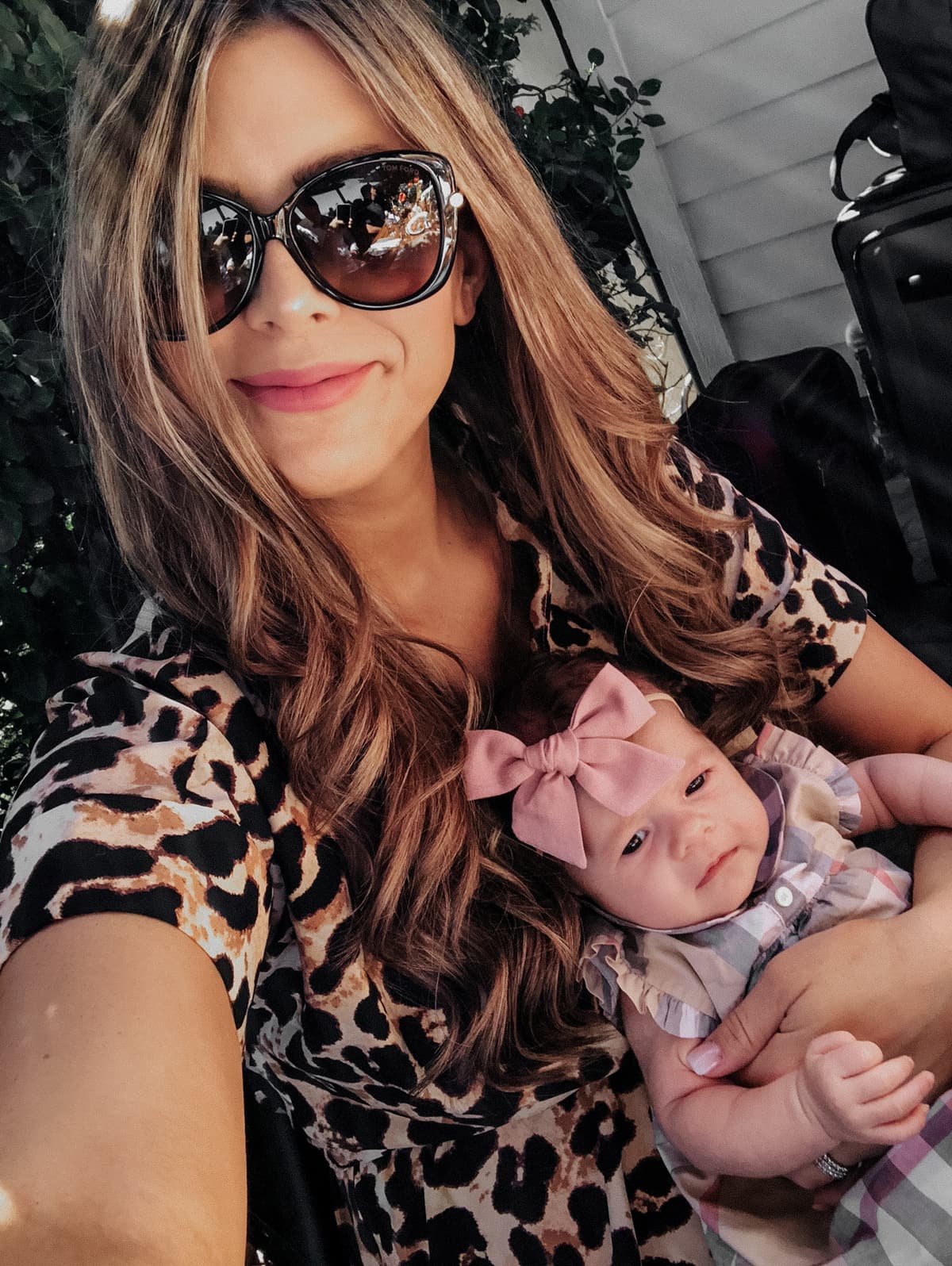 Corrine wearing Tom Ford sunnies