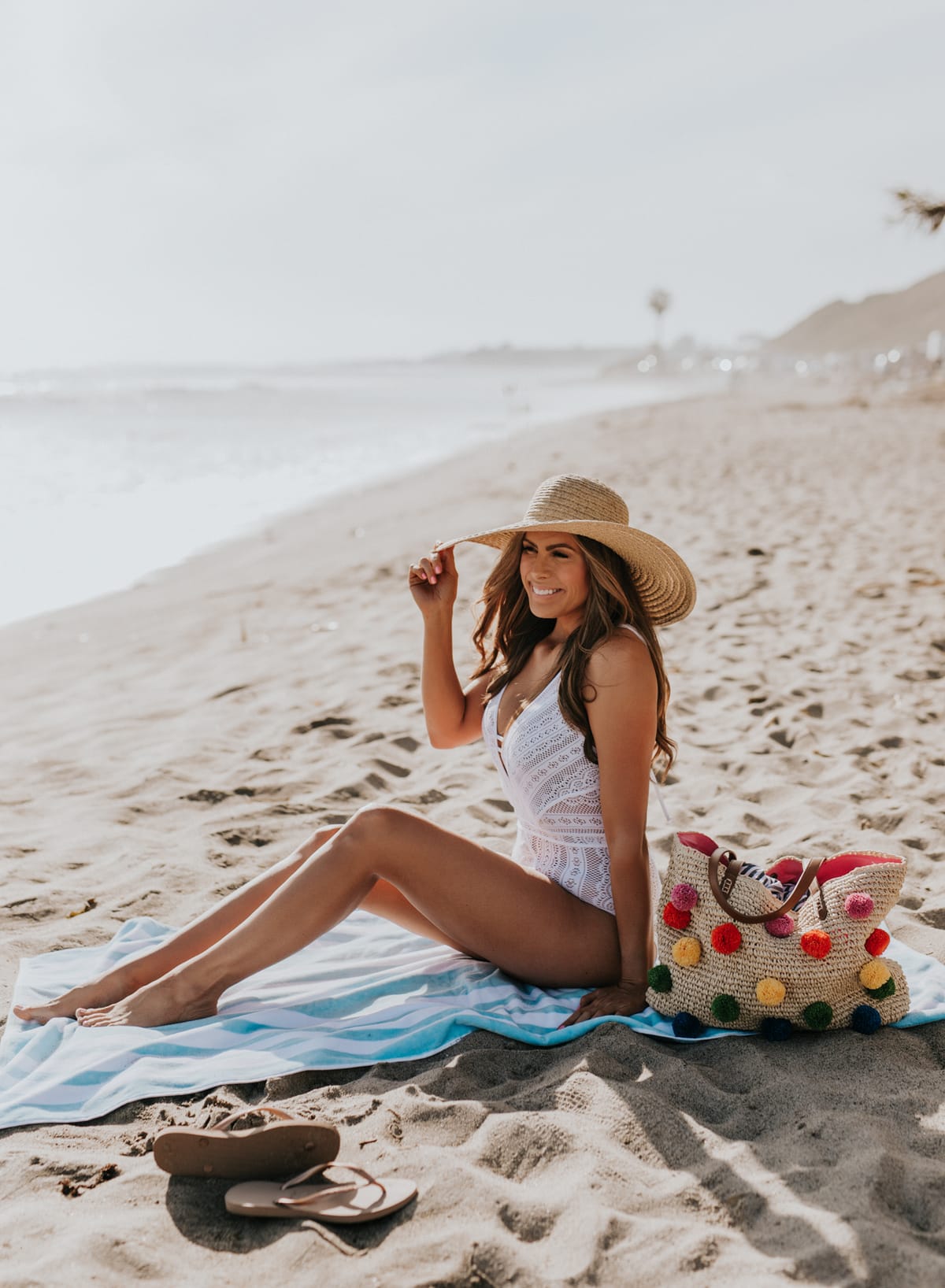 white crochet one piece swimsuit