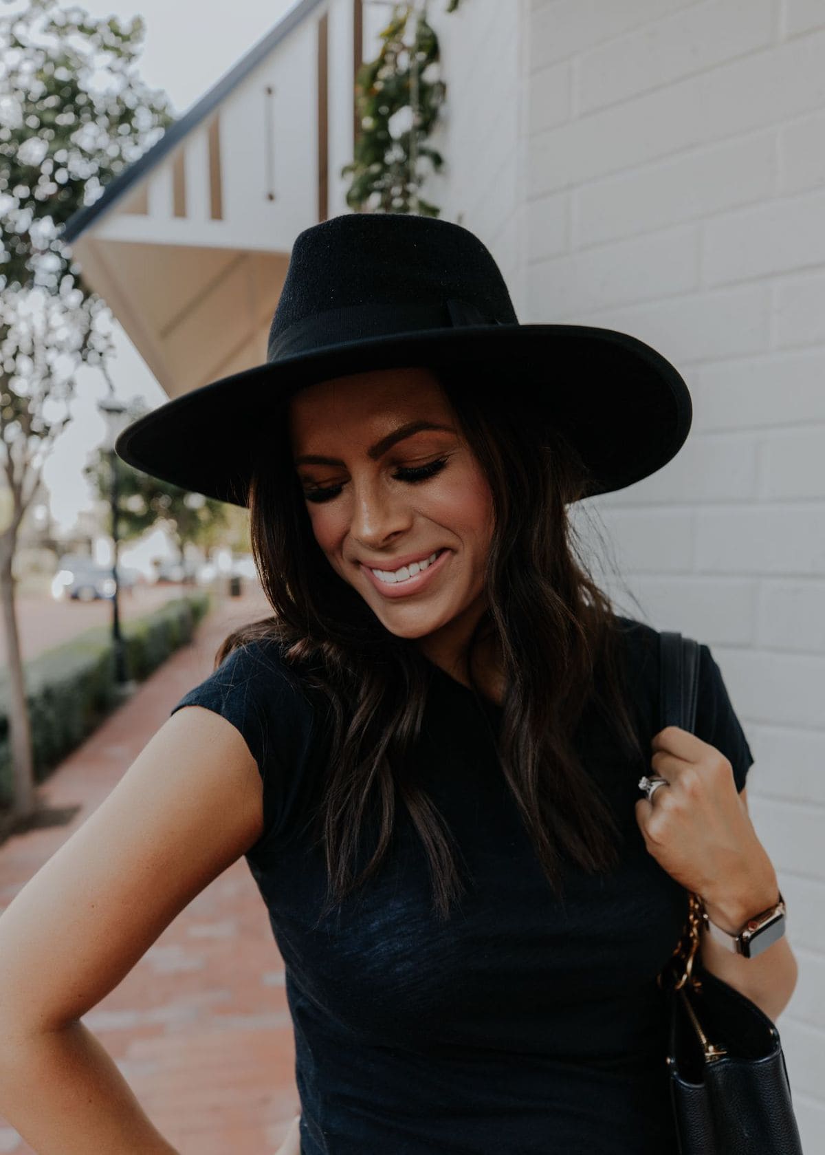 black felt hat