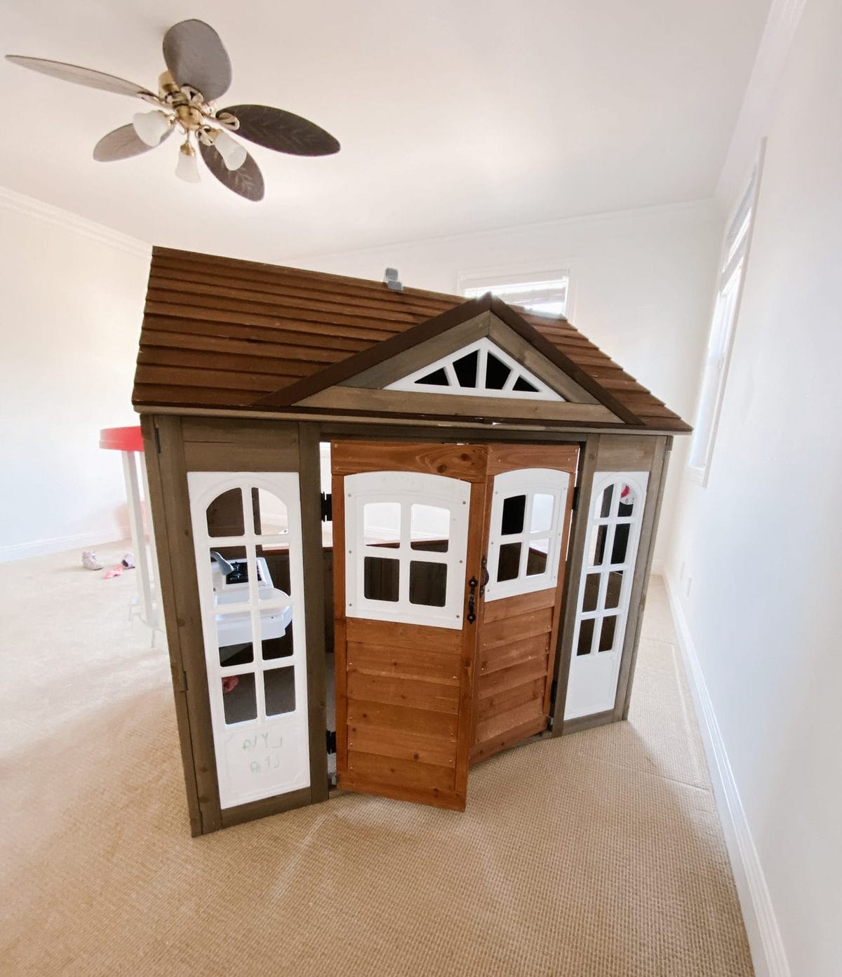Our DIY Costco playhouse step by step MAKEOVER Mint Arrow