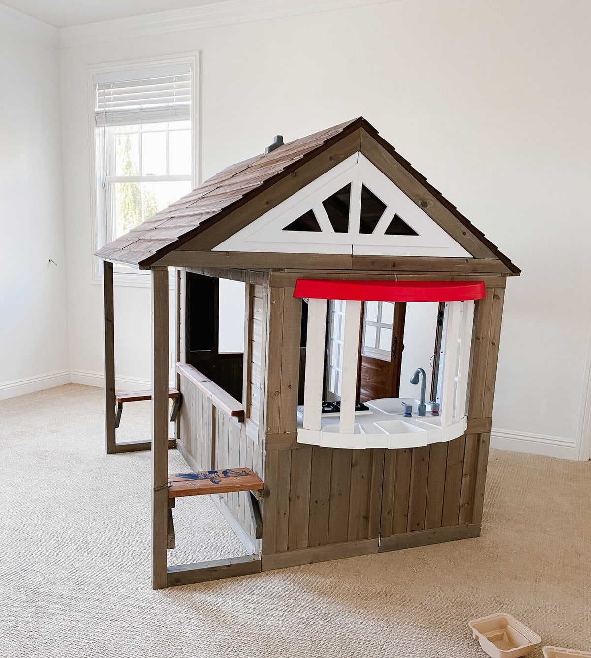 Our DIY Costco playhouse stepbystep MAKEOVER! Mint Arrow