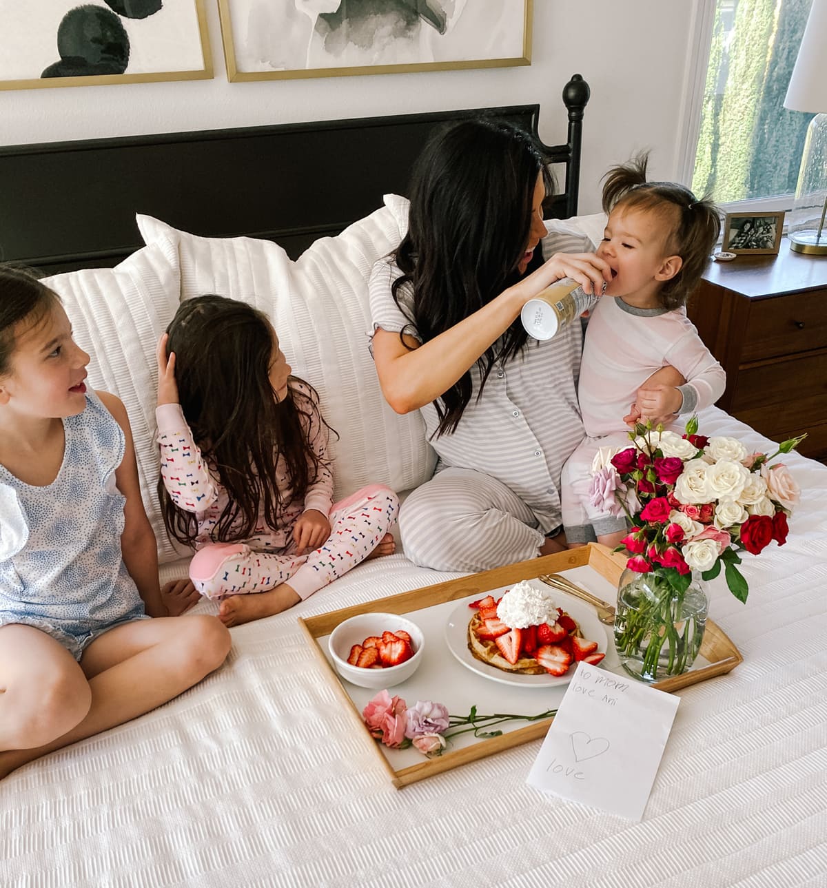 breakfast in bed with bouqs