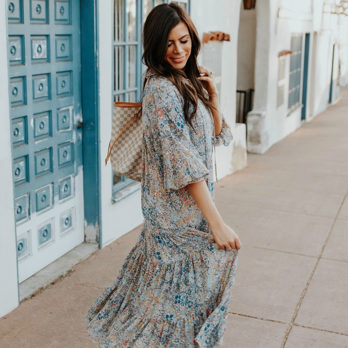 maxi dress 2020 Purple Floral Boho Maxi Dress  Blushful Belle