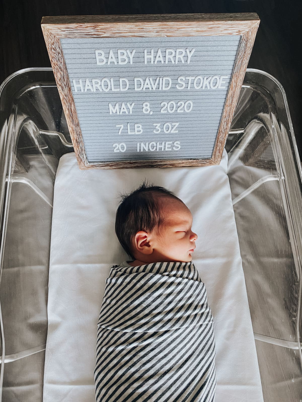 newborn baby letter board