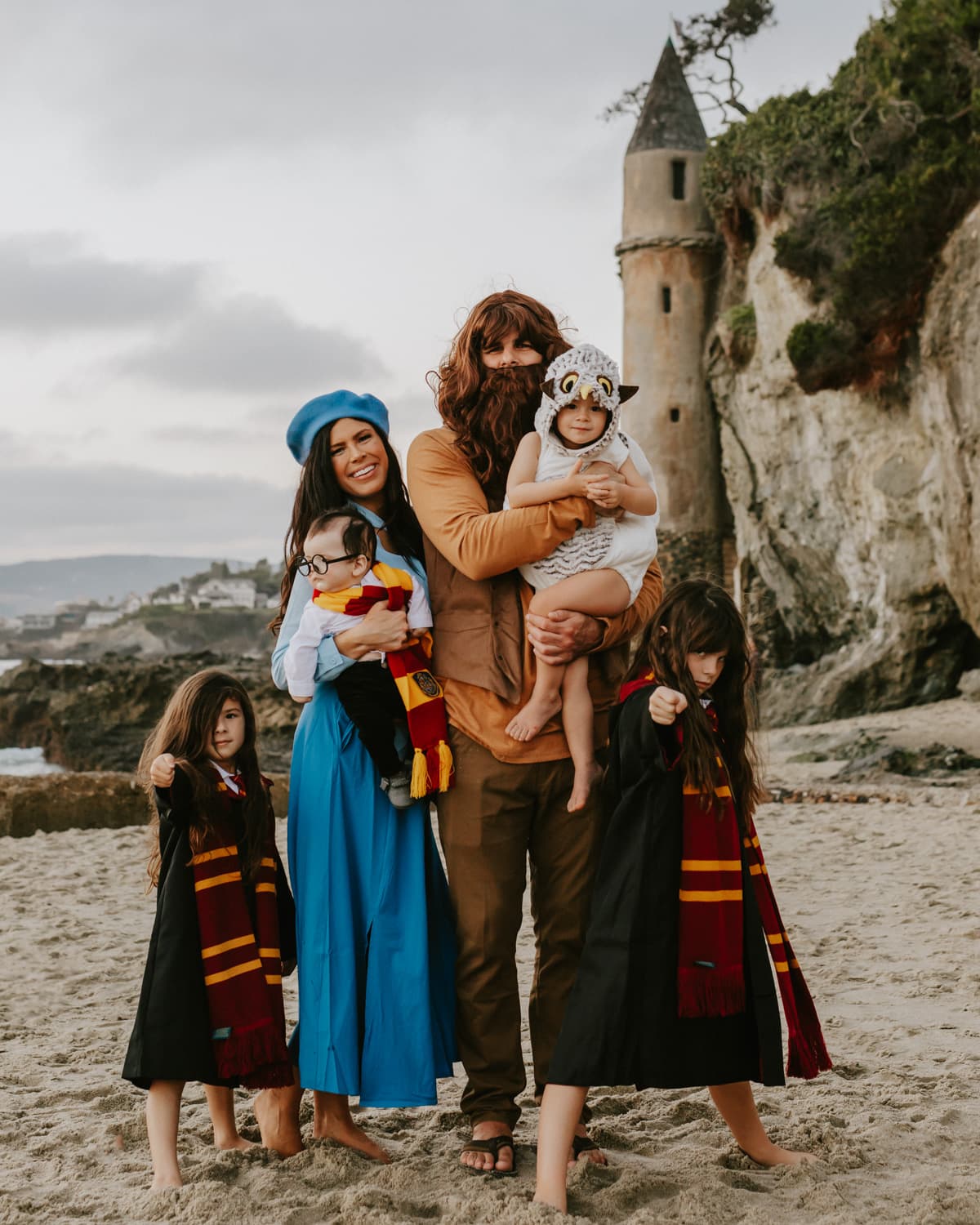 Magical Harry Potter Family Costume with Harry and Hedwig