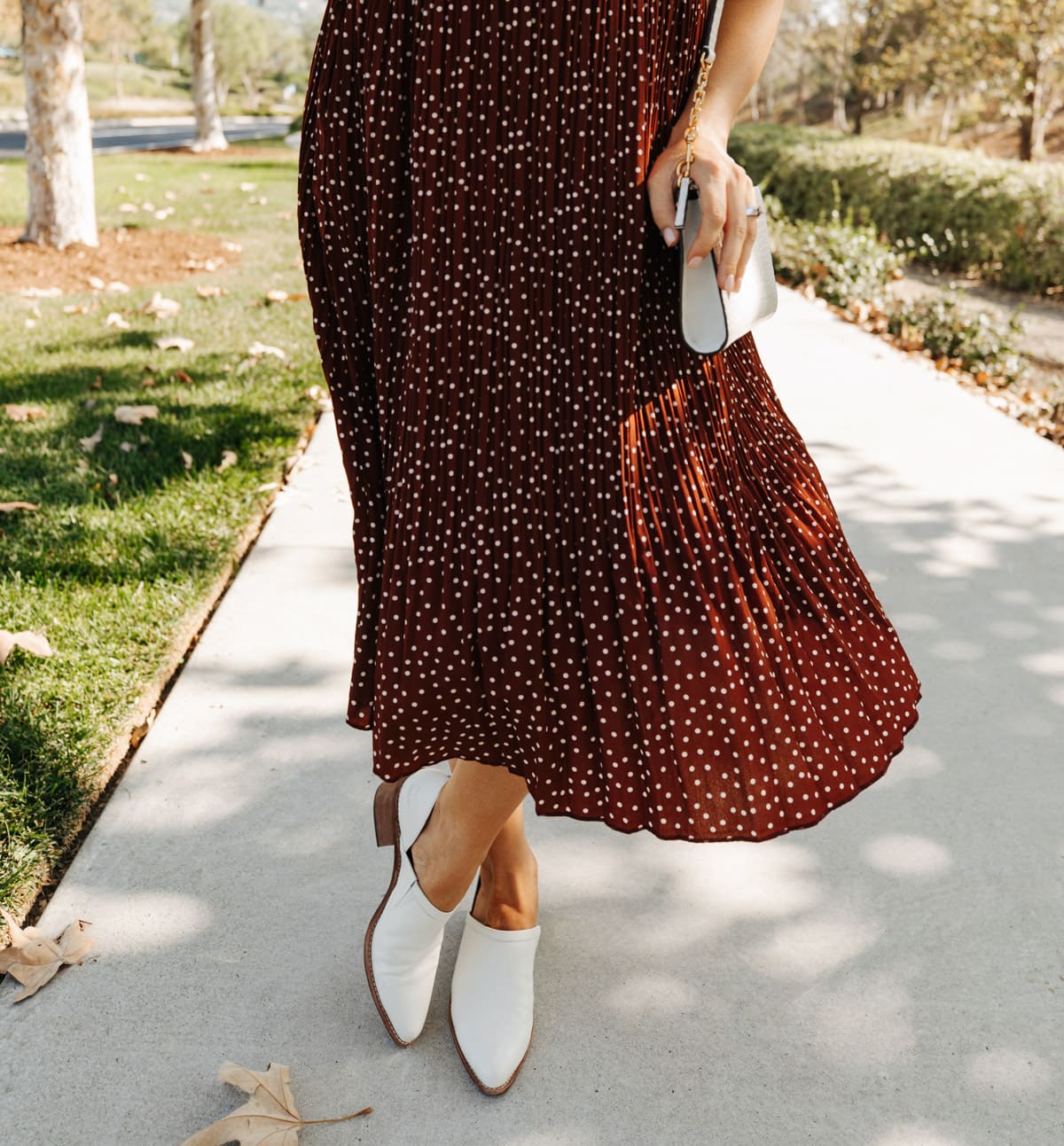 polka dot skirt for fall