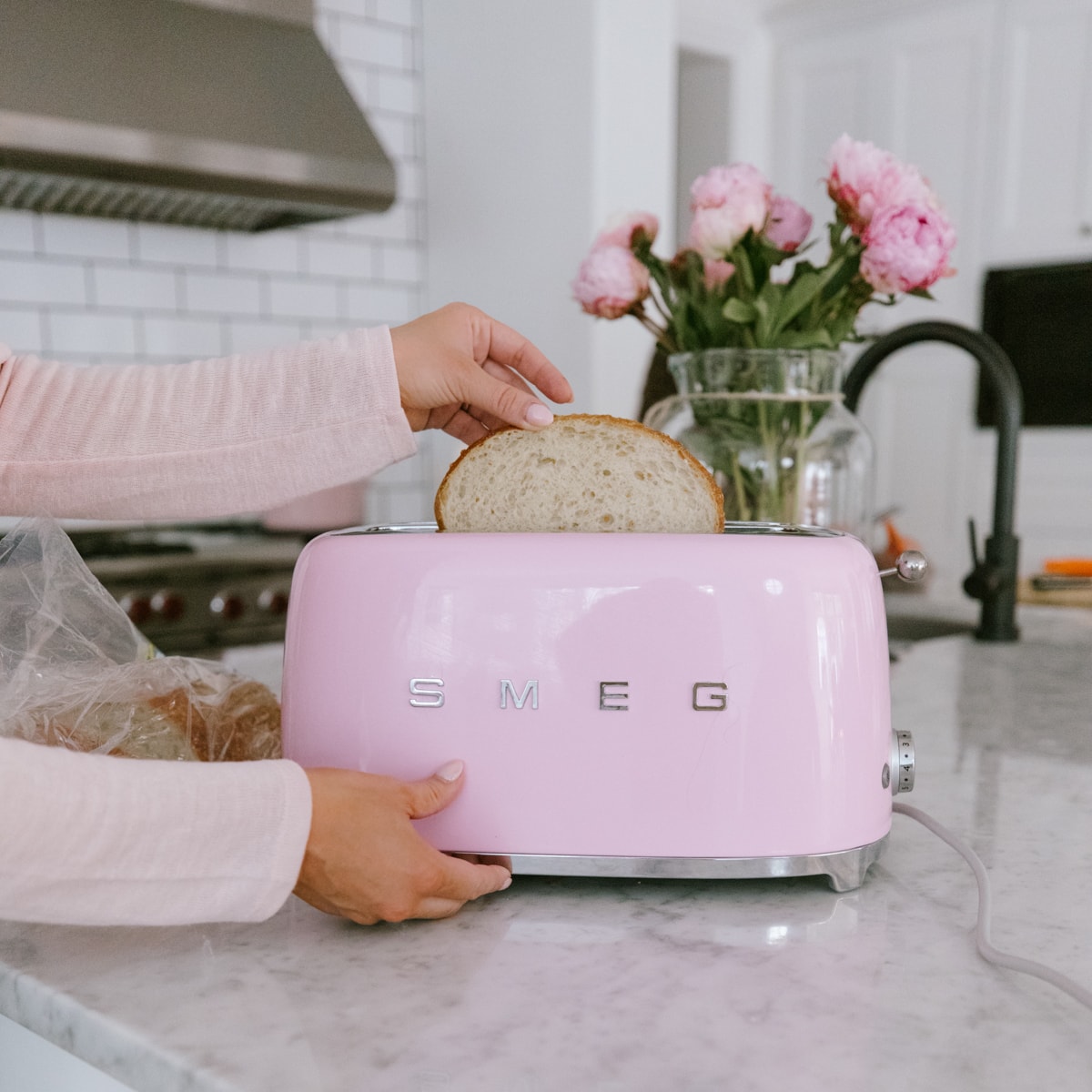 pink smeg toaster