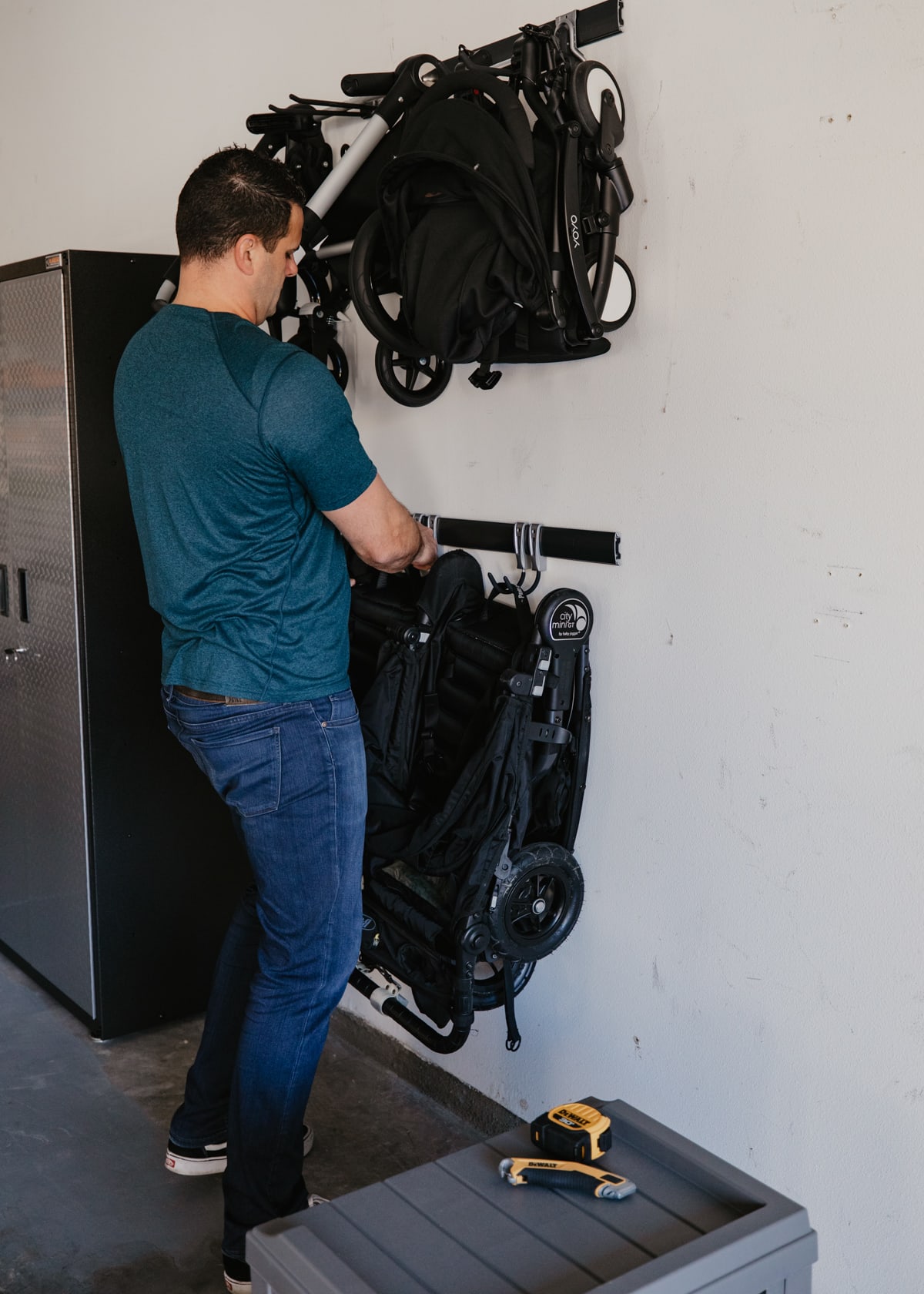 Neil s DIY garage organization that you can do too Mint Arrow