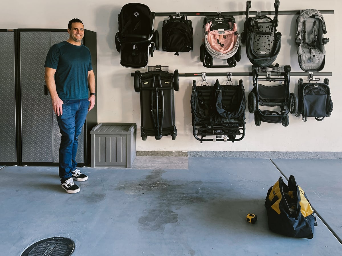 Stroller hooks for garage deals