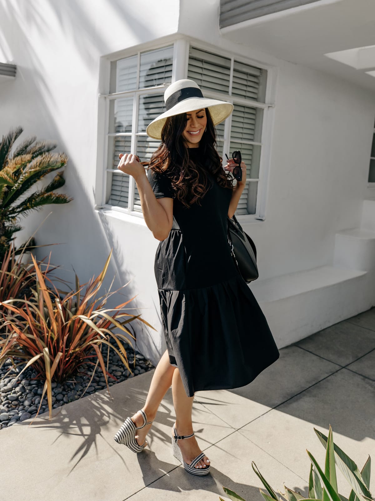 nordstrom made black tshirt dress