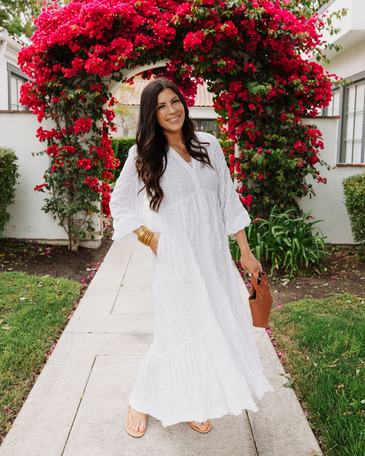 white summer maxi dress