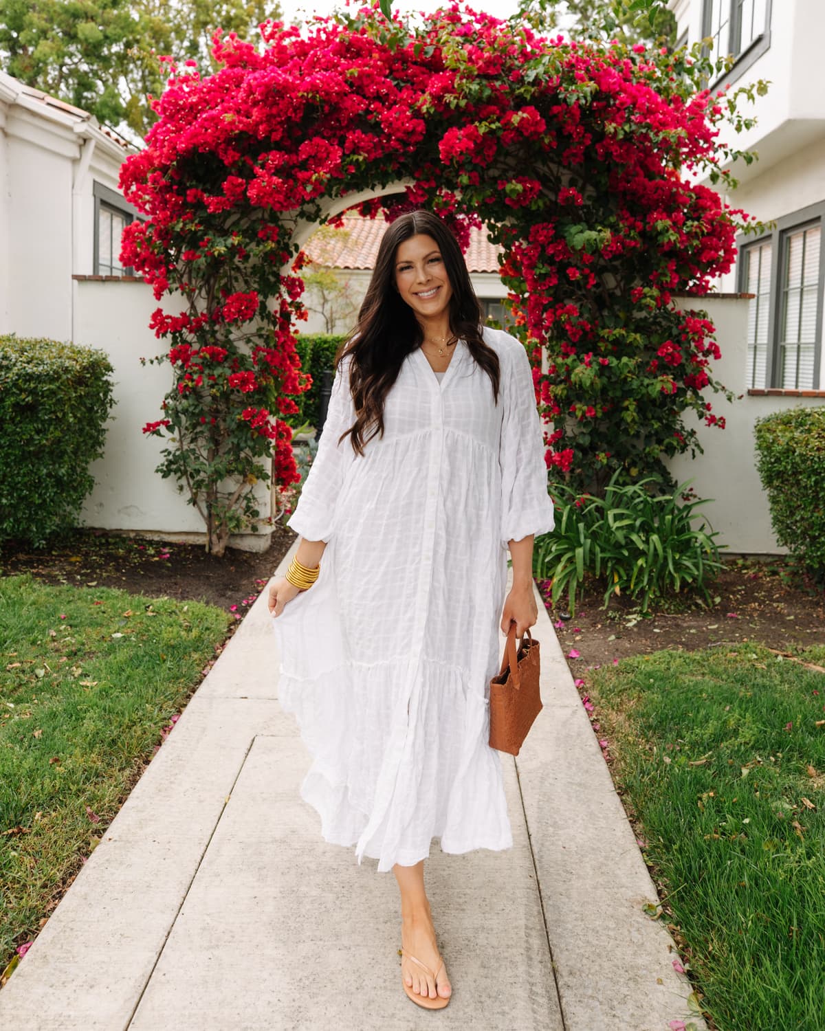 white maxi dress