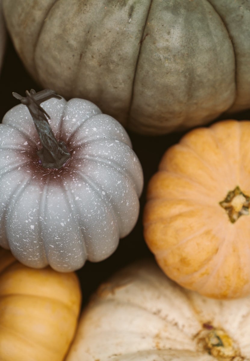 faux outdoor pumpkins