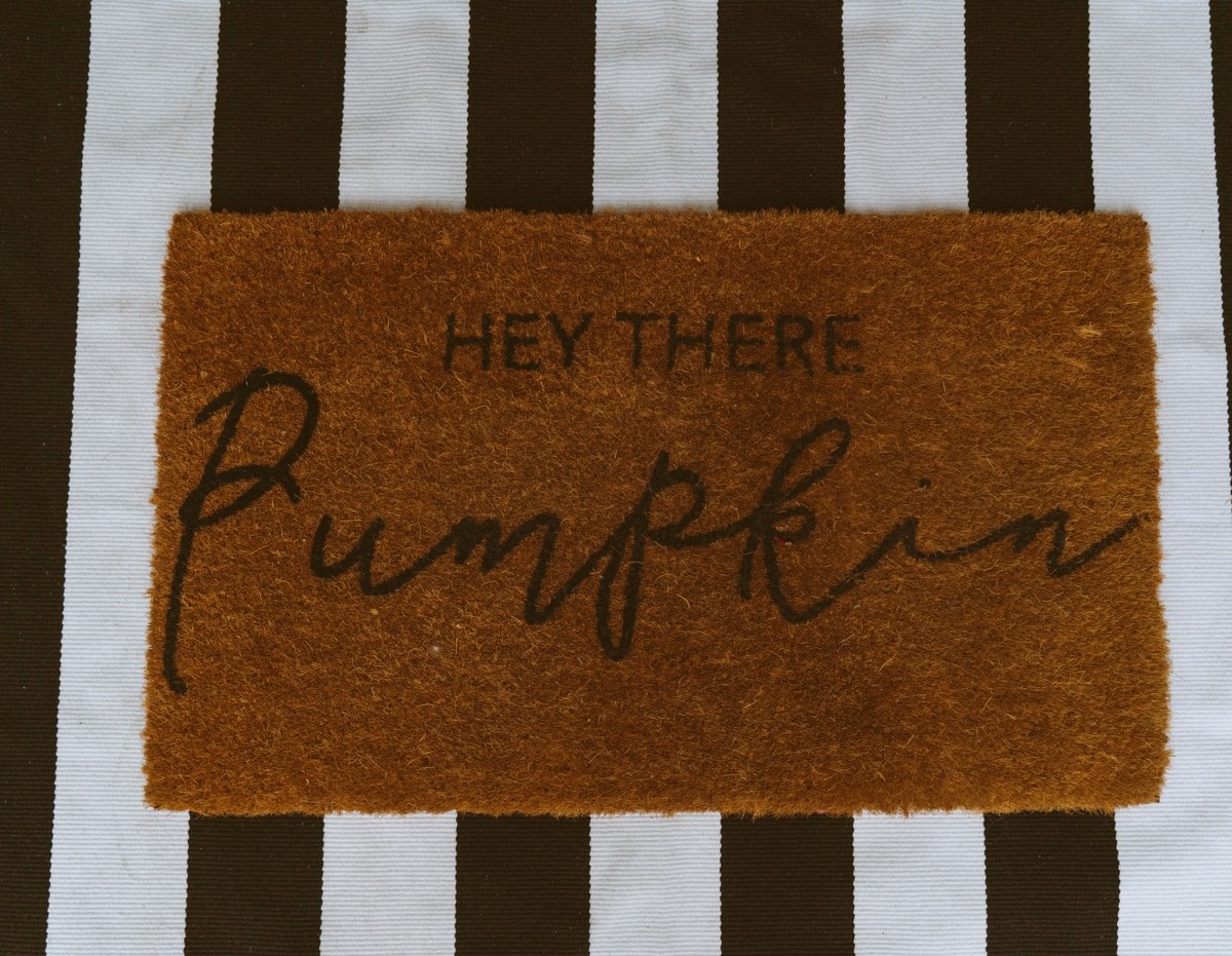 hey there pumpkin doormat