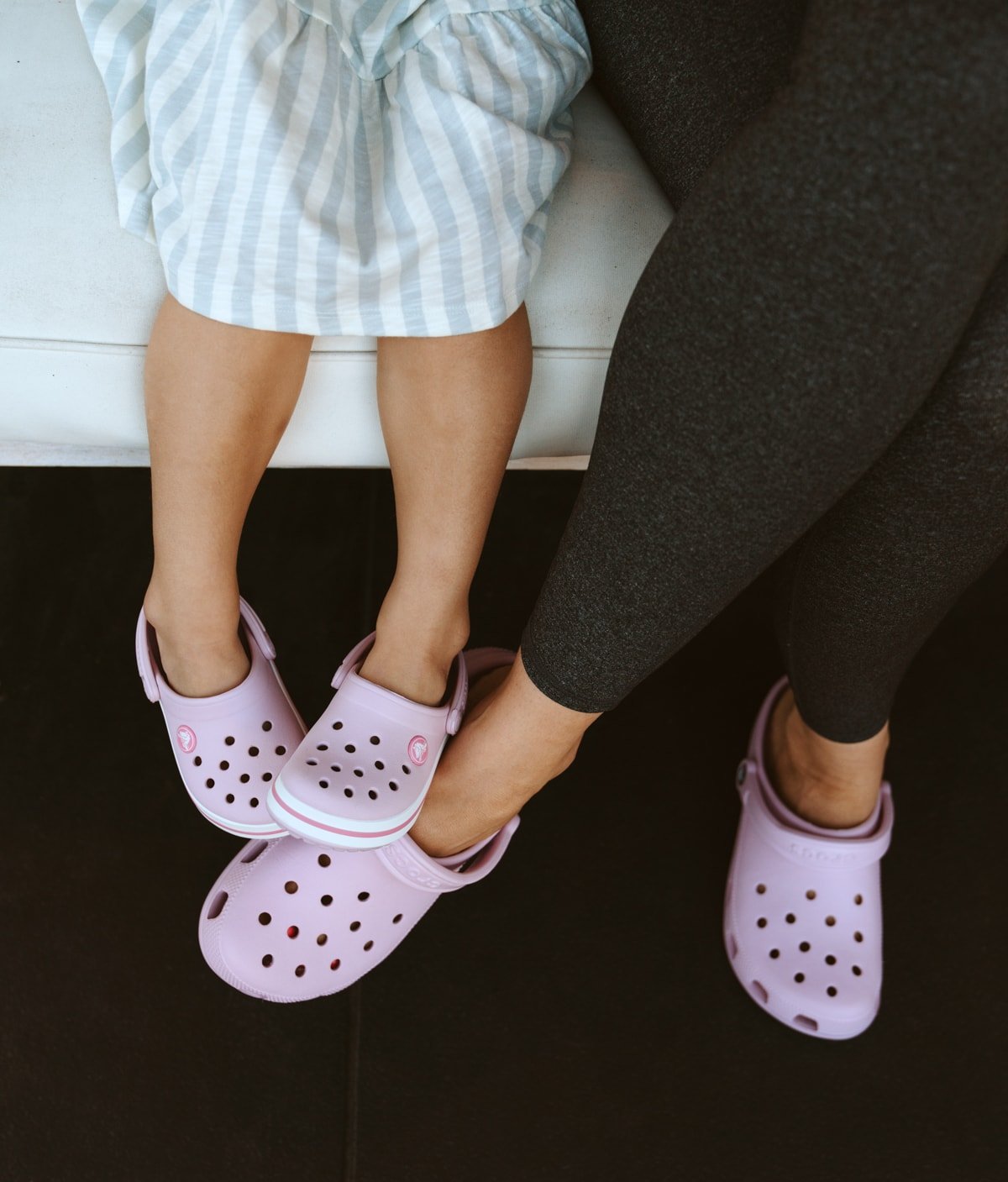 pink crocs for women and kids