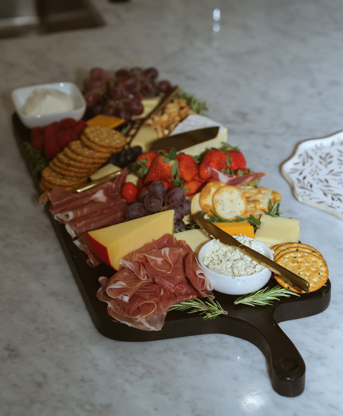 entertaining with a charcuterie board
