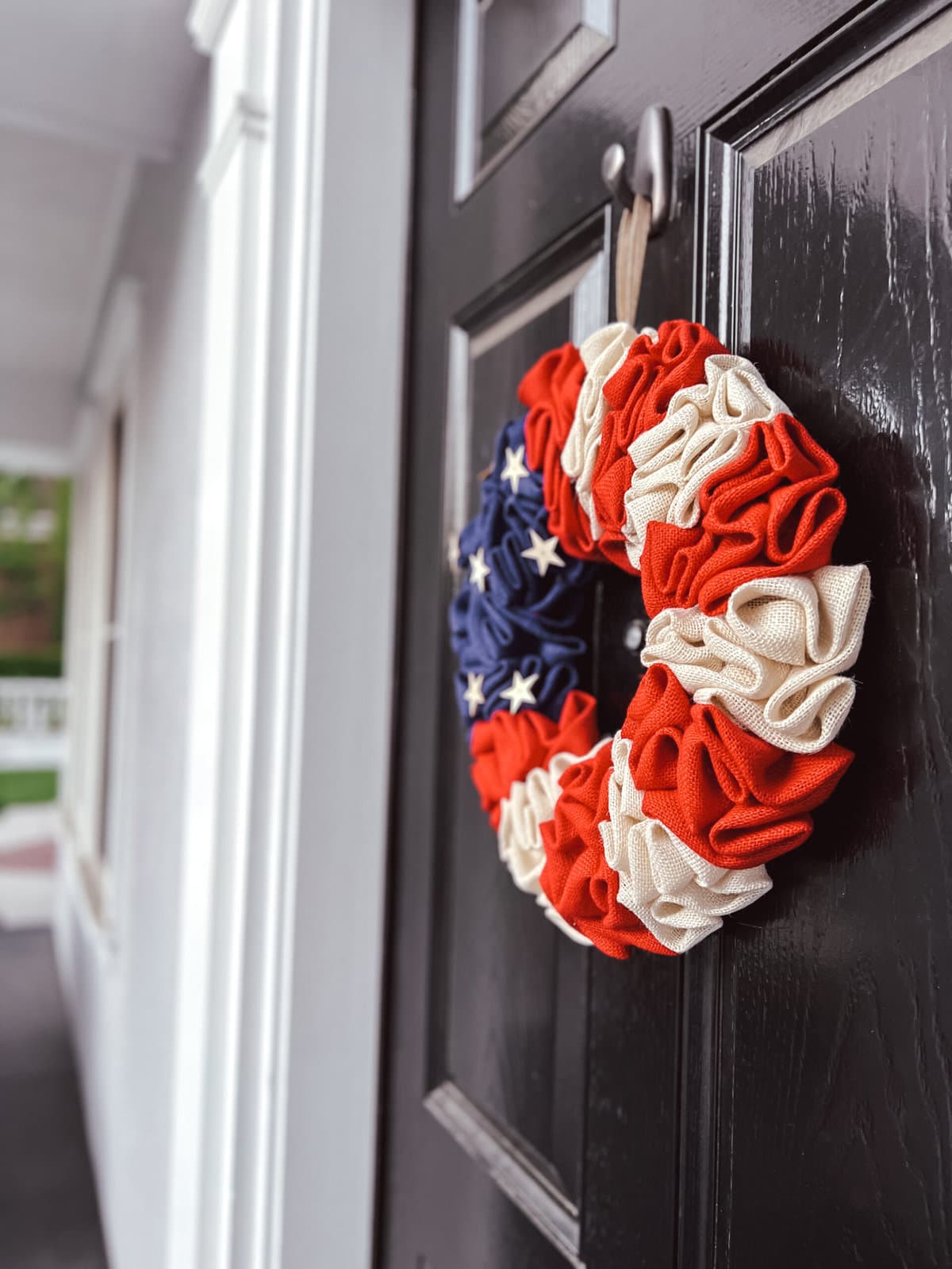 patriotic fabric wreath