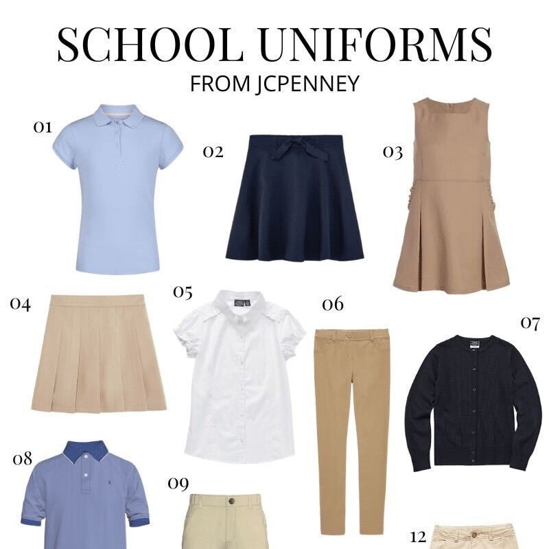 jcpenney school uniforms catalog