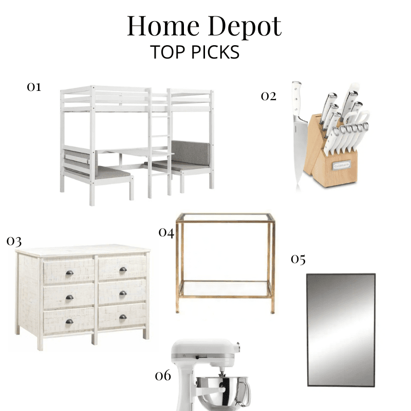 The Home Depot furniture = highend looks for LESS Mint Arrow