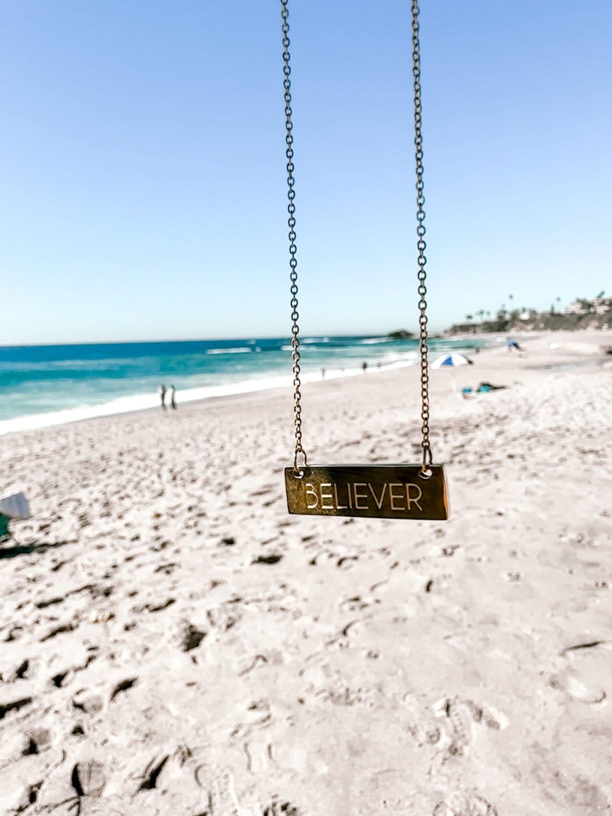 believer mint arrow messages necklace