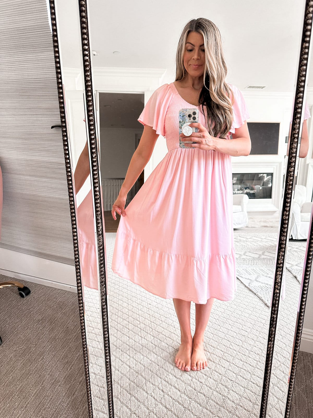 wedding guest dress pink