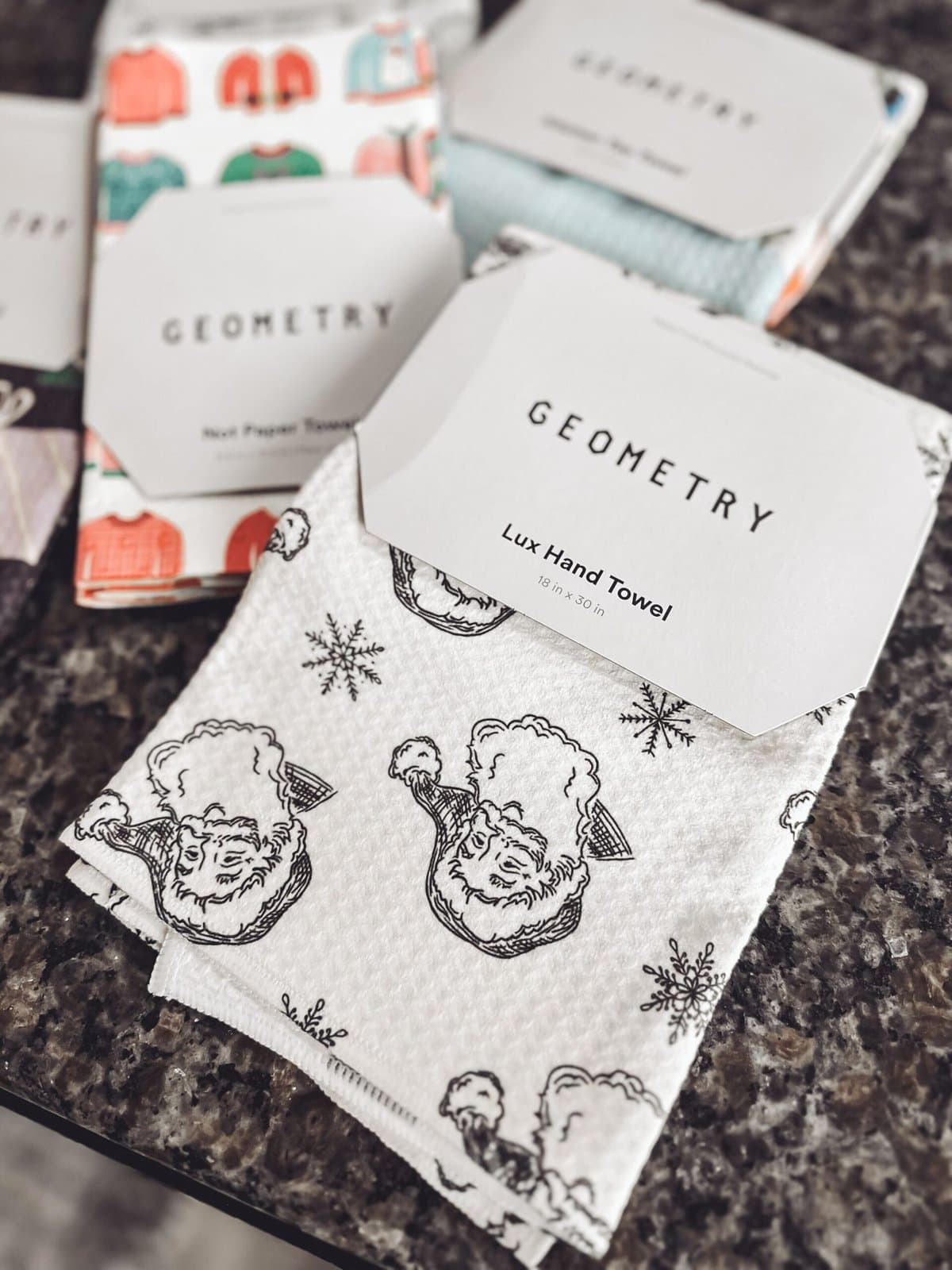 Geometry towels 35% off discount code! - Mint Arrow