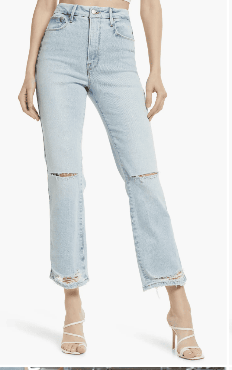 GA Good Curve High Waist Distressed Straight Leg Jeans