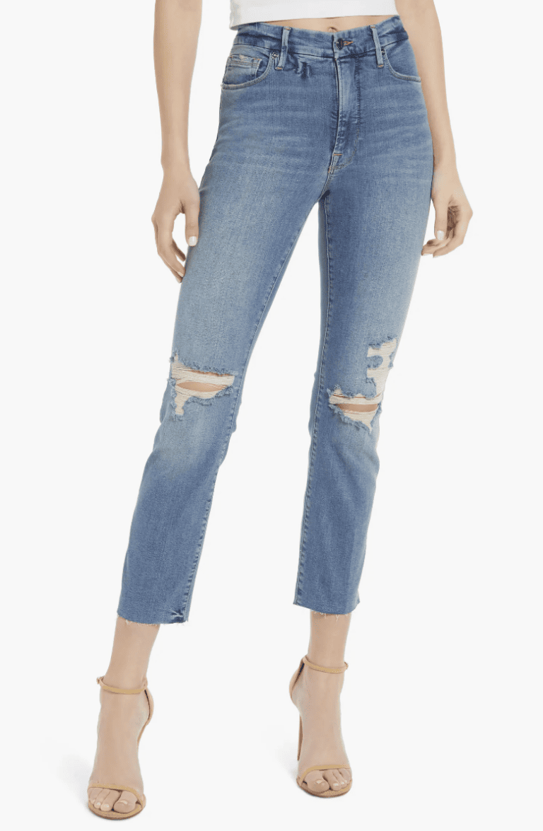 Good High Waist Straight Ankle Jeans
