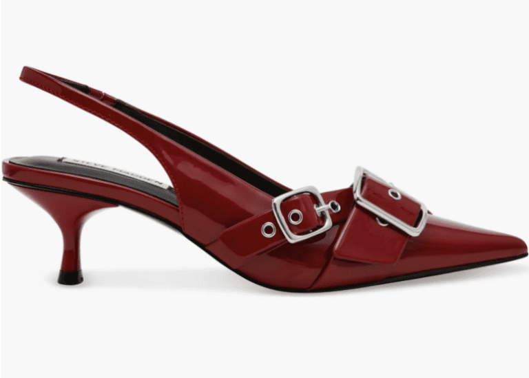 red kitten heel