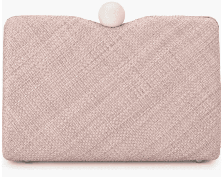 pink woven bag