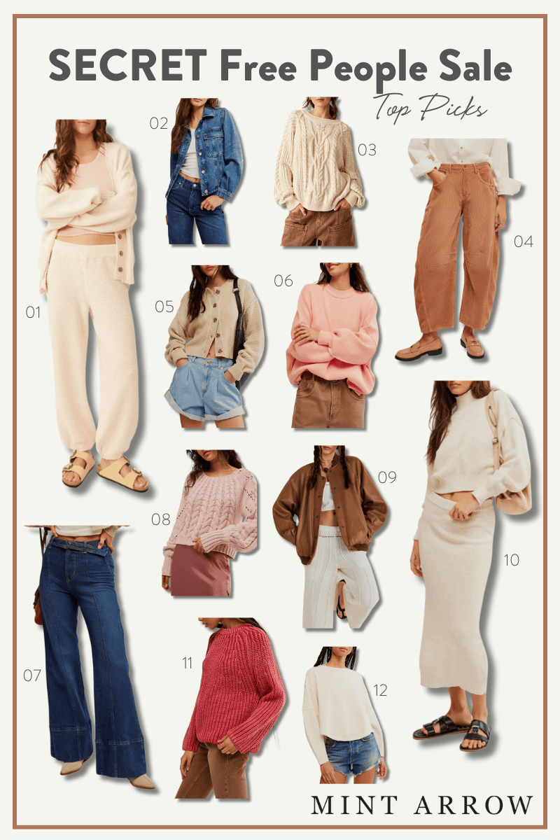 Secret free people sale up to 30 off mint arrow