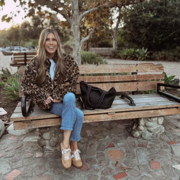 Corrine wearing DV Sneakers