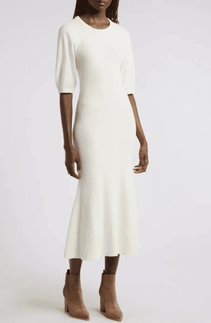 Pima Cotton Blend Sweater Dress