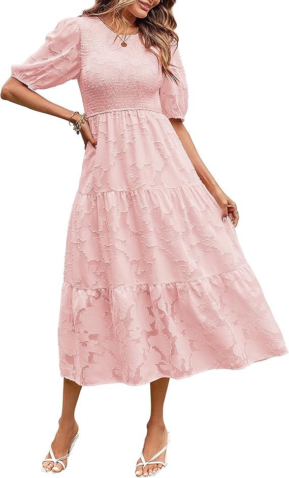 Floral puff sleeved dress